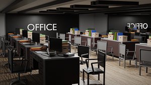 Office Space Interior 3D model