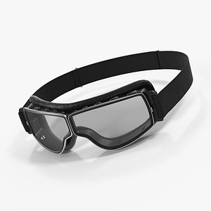 3D black pilot goggles