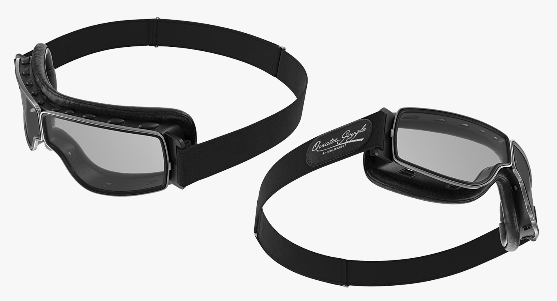 3D Black Pilot Goggles TurboSquid 1418632