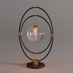 Dual Brass Oval Globe 3D model