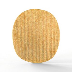 Realistic Ribbed potato chip with Detailed Texture 3D model