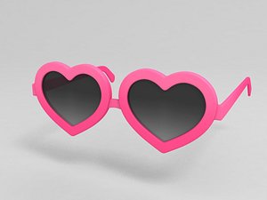 3D heart sunglasses
