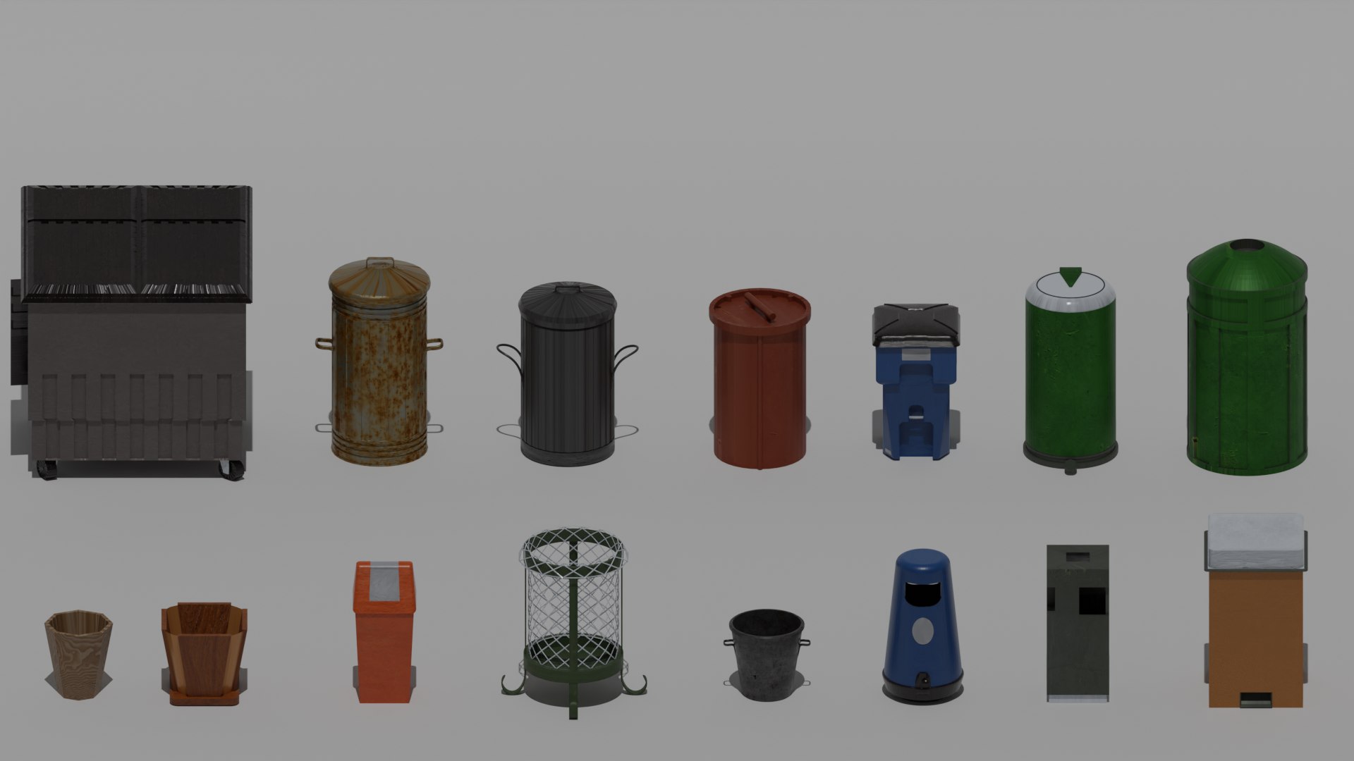 3D model Trash bin pack 15 piece https://p.turbosquid.com/ts-thumb/tn/NqUzX6/82/2/png/1630360244/1920x1080/fit_q87/e269bb15c8aabb609bd5864111a10dfc2b4c8112/2.jpg