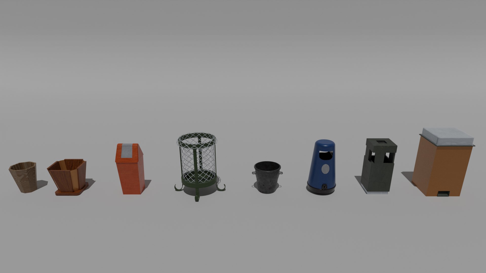 3D model Trash bin pack 15 piece https://p.turbosquid.com/ts-thumb/tn/NqUzX6/vV/4/png/1630360162/1920x1080/fit_q87/c90291b1e83d2260e7801119596277856e2218f5/4.jpg