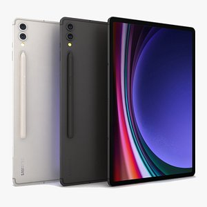 3D model Samsung Galaxy Tab S9 Plus All Colors with S-Pen