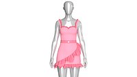 Girls Check Ruffled Top With Skirt - Outfit