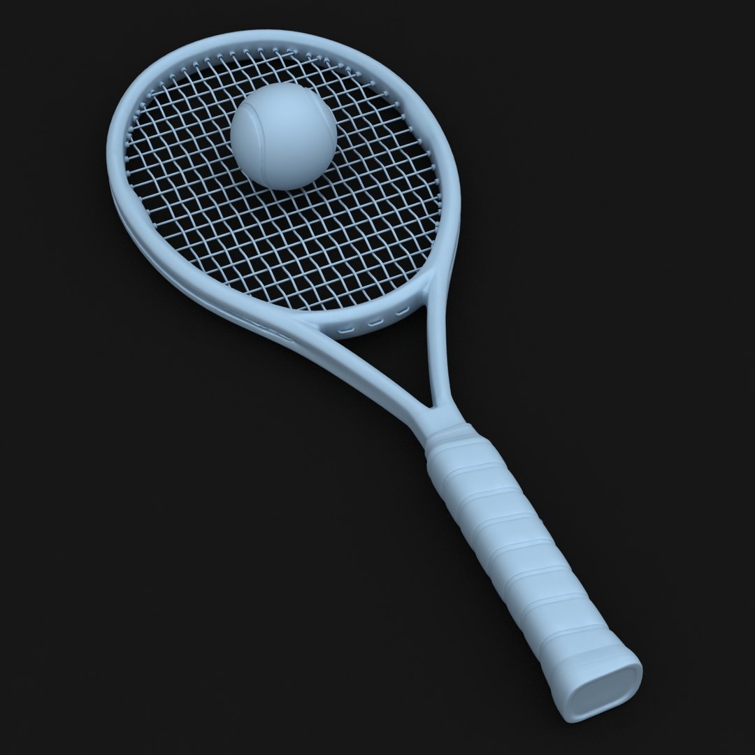 3d Tennis Racket Ball Model