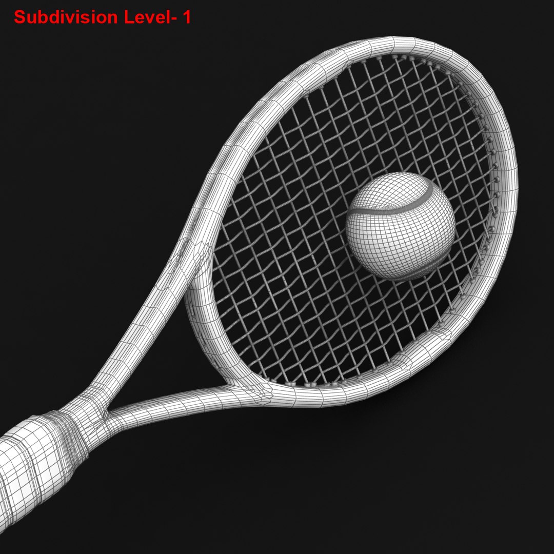 3d Tennis Racket Ball Model