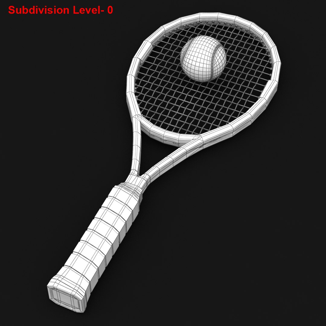 3d Tennis Racket Ball Model