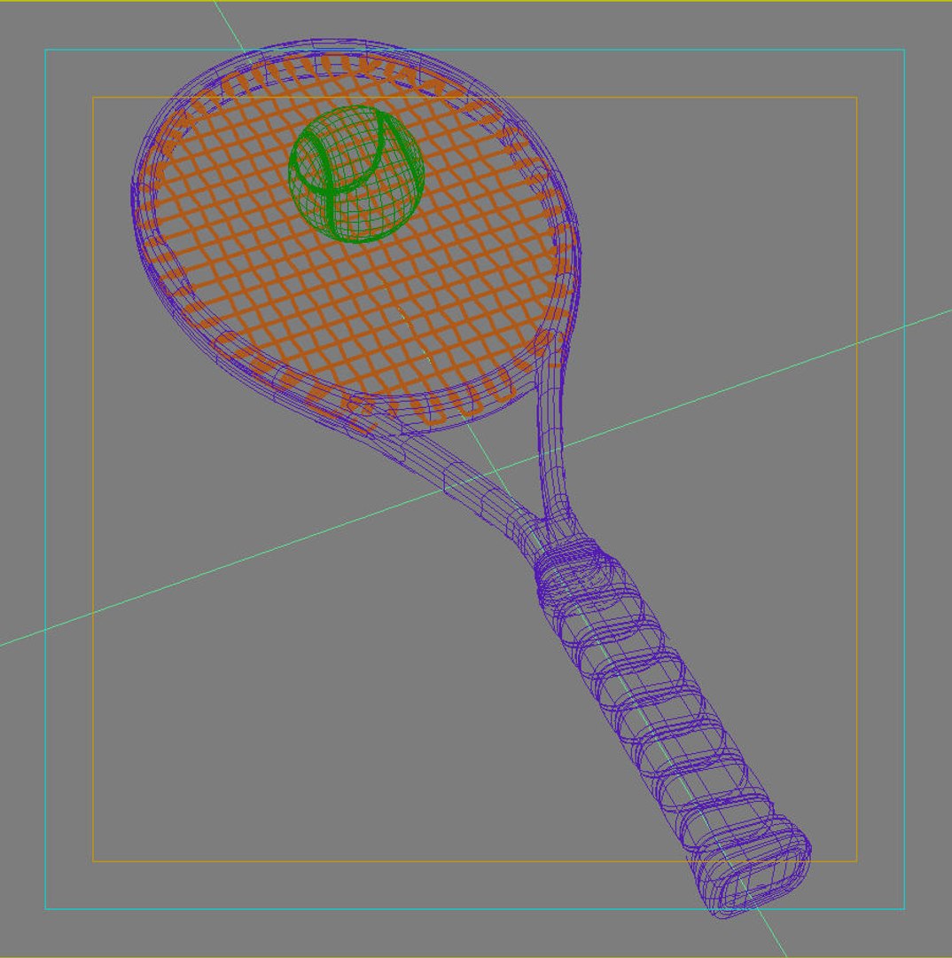 3d Tennis Racket Ball Model