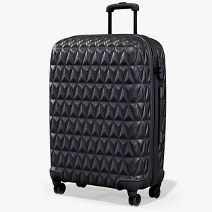 Travel Rolling Suitcase Black PBR