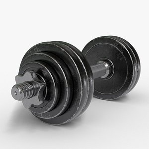adjustable dumbbell pbr weight 3D model