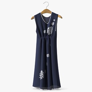 3D model Elegant Sleeveless Dress on Hanger