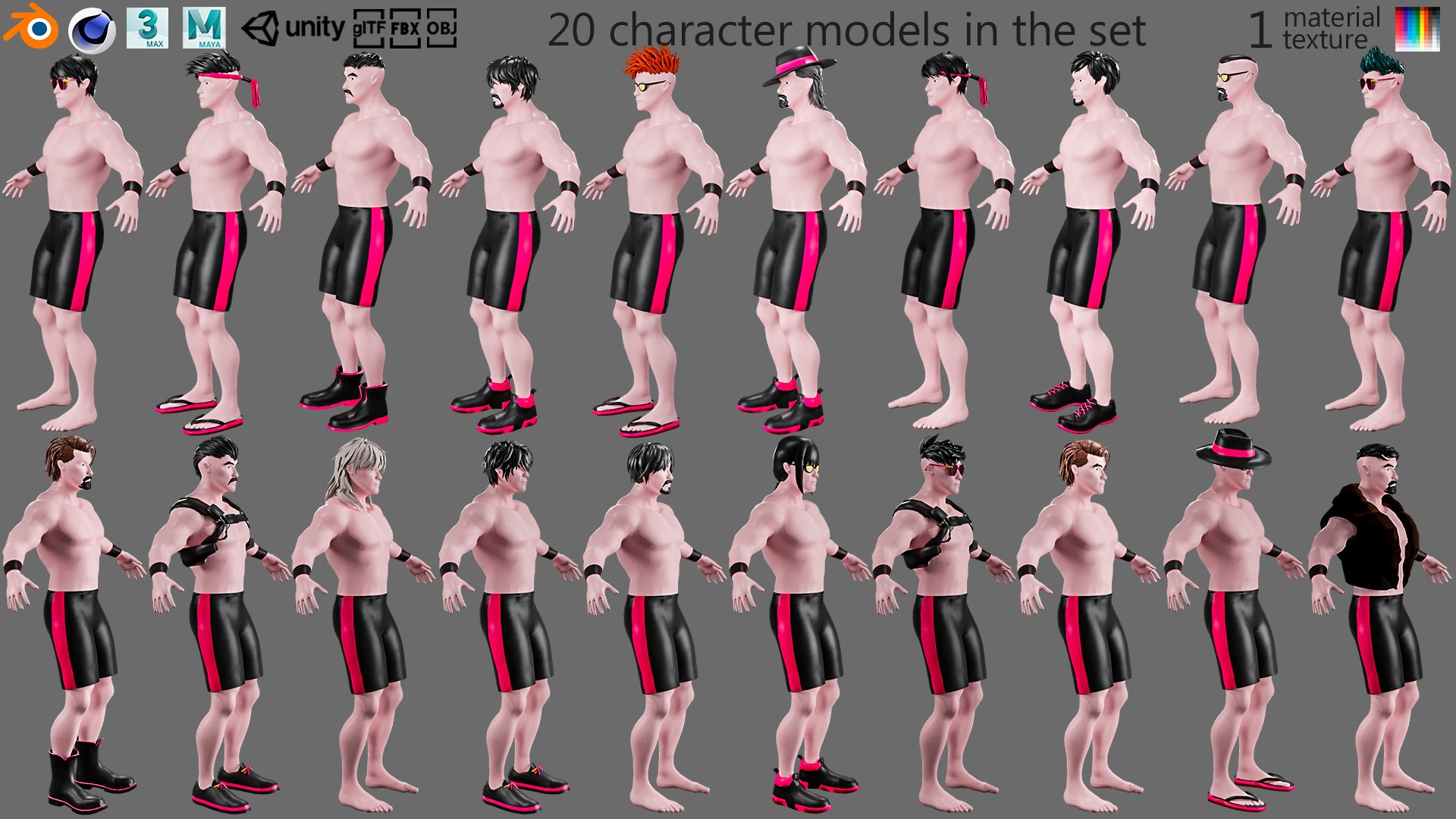 3D model Characters-4 street fighter - TurboSquid 2065018