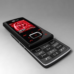 lg kg800 mobile phone 3d model