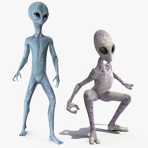 3D humanoid aliens rigged