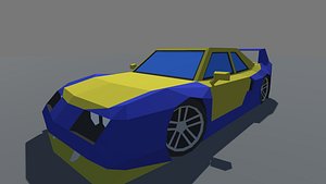 Low Poly Muscle Touring Car GAME MOBILE READY