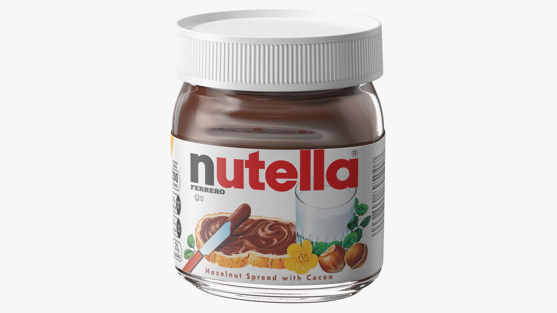 Nutella Chocolate Hazelnut Spread 13 oz 3D model preview