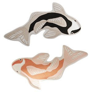 Koi rug 97x130 cm 3D model 3D