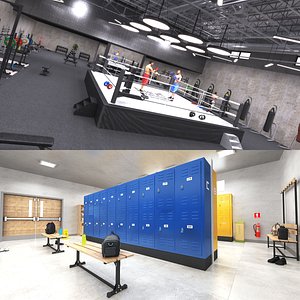 Boxing GYM and Locker Room Collection 3D