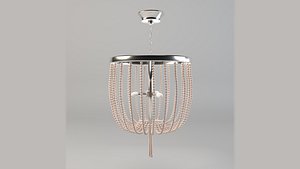 Modern Beaded Chandelier 3D model