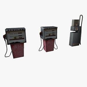 3D model gasoline pumps