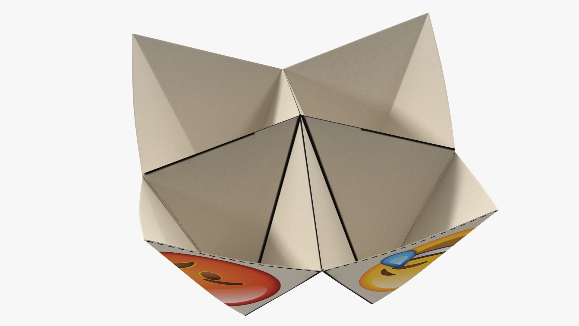 3D Paper Fortune Teller model https://p.turbosquid.com/ts-thumb/to/BbHyqc/td/paperfortunetellervray3dmodel014/jpg/1682343780/1920x1080/fit_q87/d4d9e42663757d5f31293267cb103f17a798e486/paperfortunetellervray3dmodel014.jpg