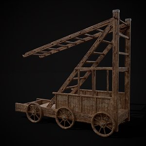 Medieval Wooden Escalade 3D