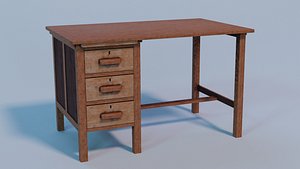 3D Refurbished Antique Desk