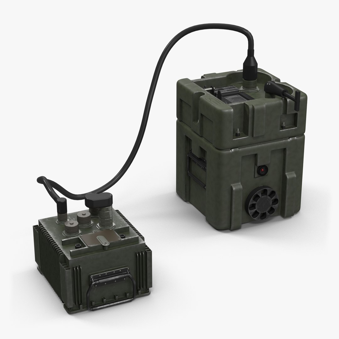 TOW Missile Guidance Set and Battery 3D model preview