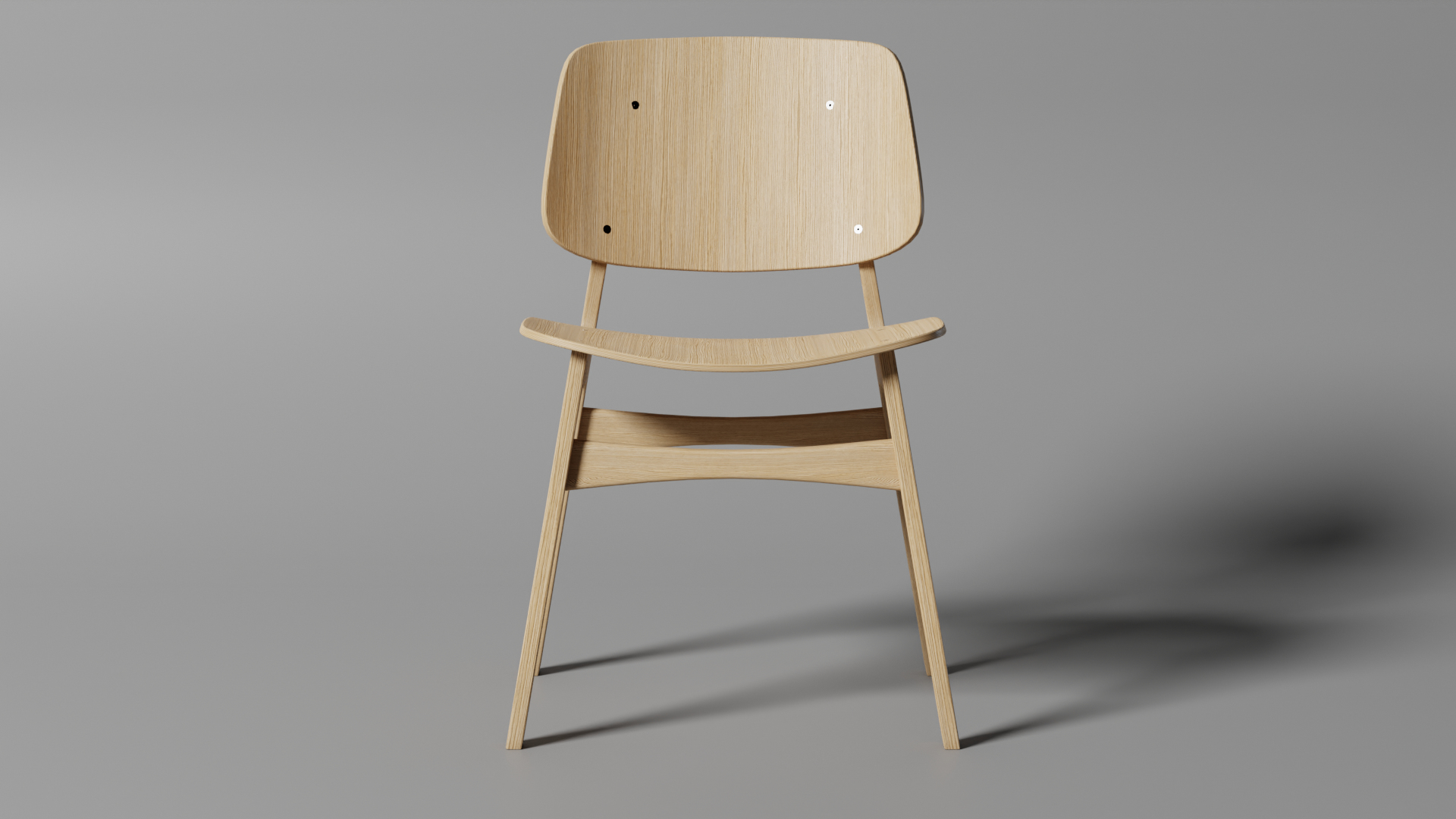 Frederica Soborg Chair Oak 3D model - TurboSquid 1782715