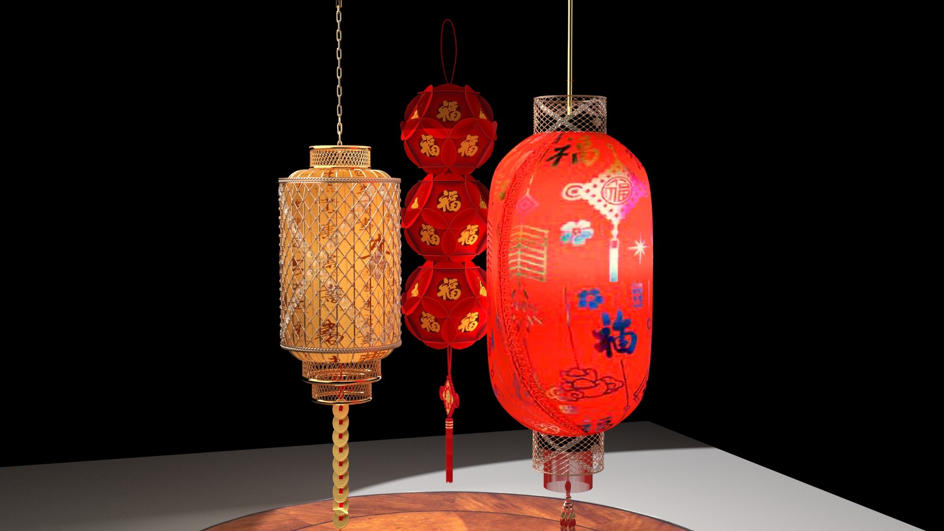 Red Lantern 3D Model - TurboSquid 1693637