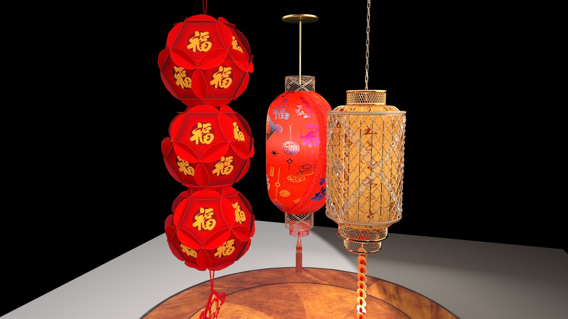 Red Lantern 3D Model - TurboSquid 1693637