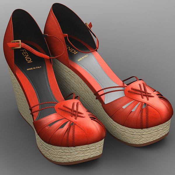 modelo 3d Zapatos Mujer Fendi TurboSquid 643307