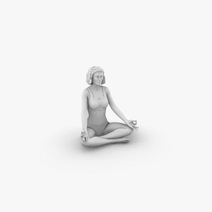 Woman meditating model