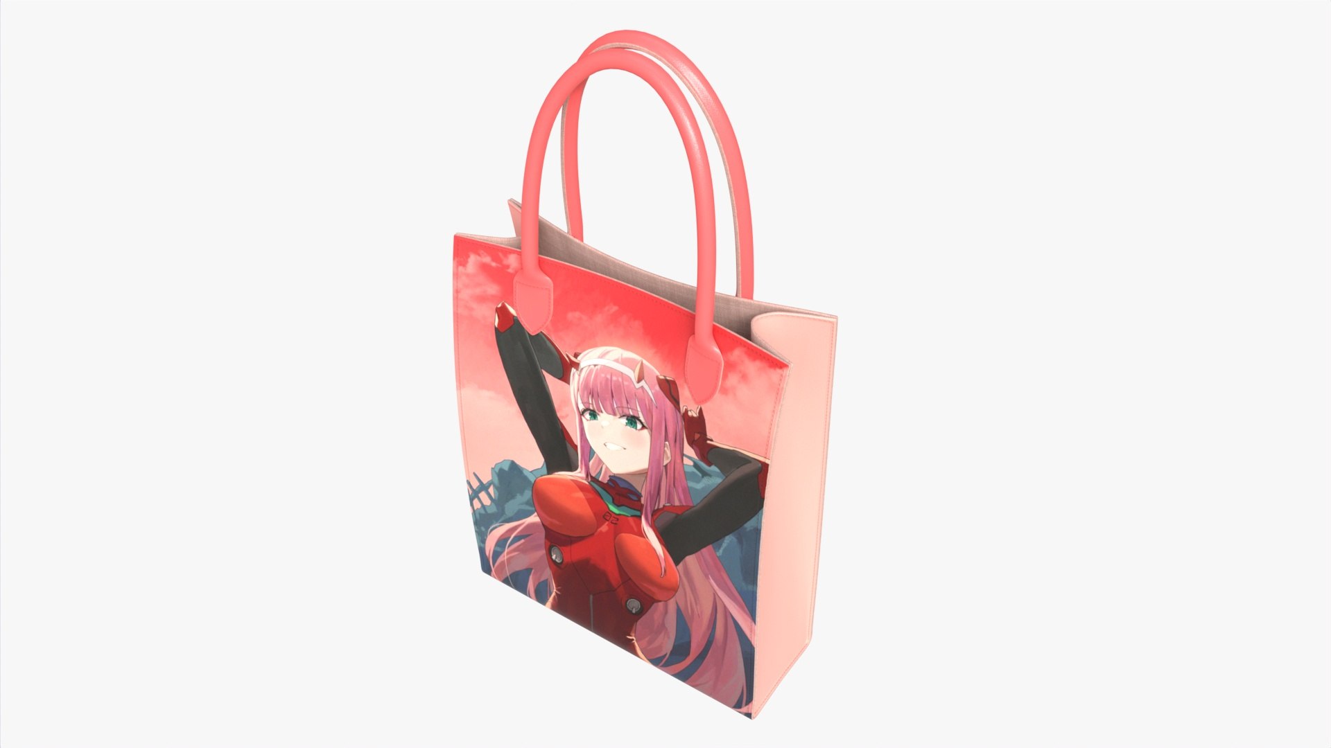 3D Women Fabric Anime Zero Two Tote Bag - TurboSquid 2030063