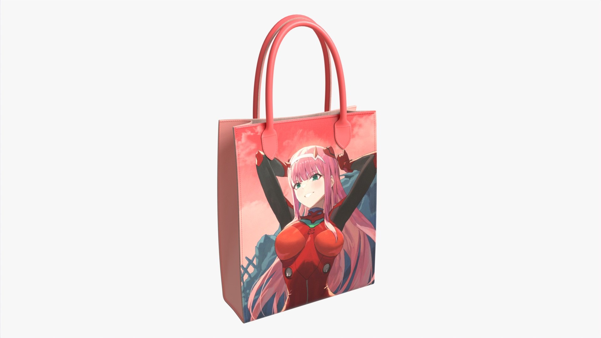 3D Women Fabric Anime Zero Two Tote Bag - TurboSquid 2030063