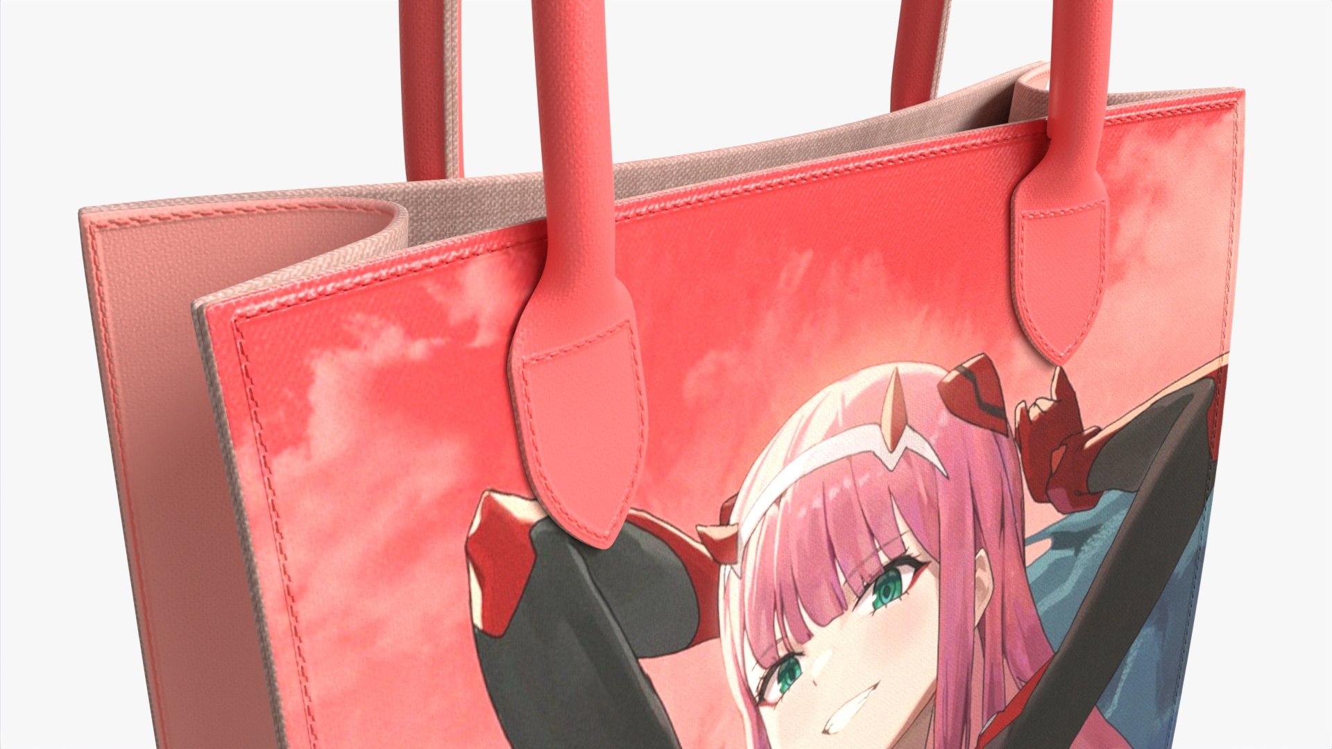 3D Women Fabric Anime Zero Two Tote Bag - TurboSquid 2030063
