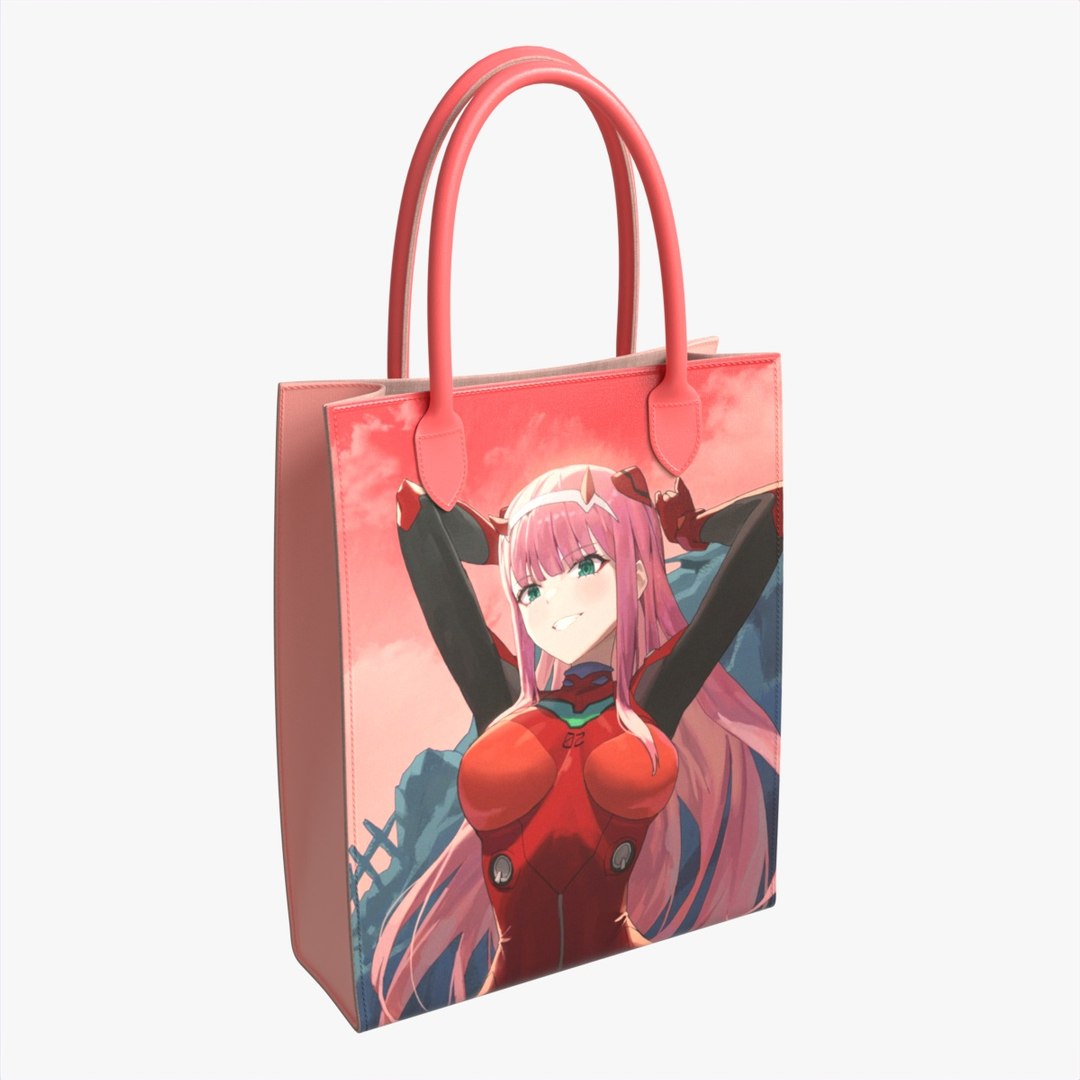 3D Women Fabric Anime Zero Two Tote Bag - TurboSquid 2030063