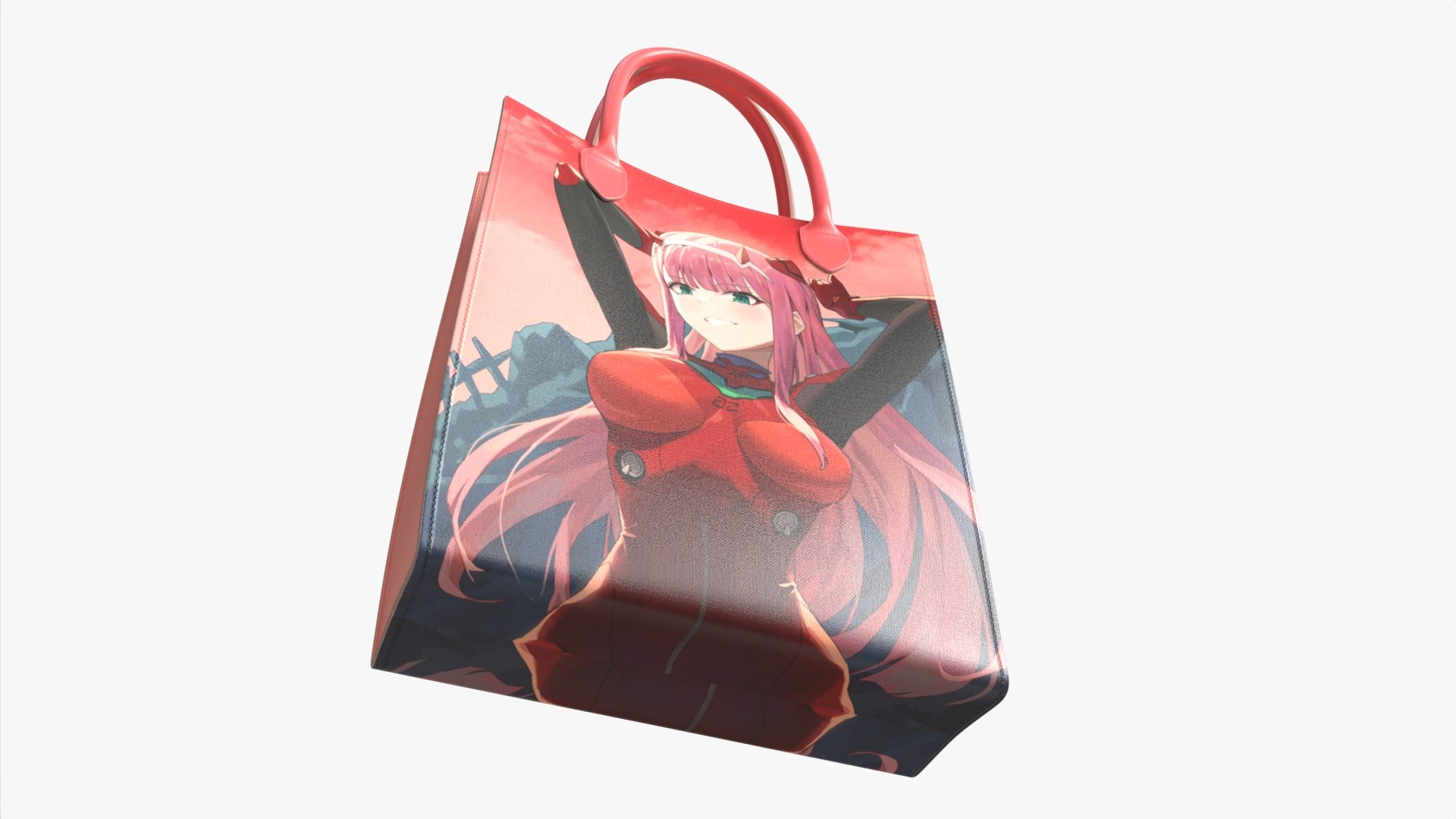 3D Women Fabric Anime Zero Two Tote Bag - TurboSquid 2030063