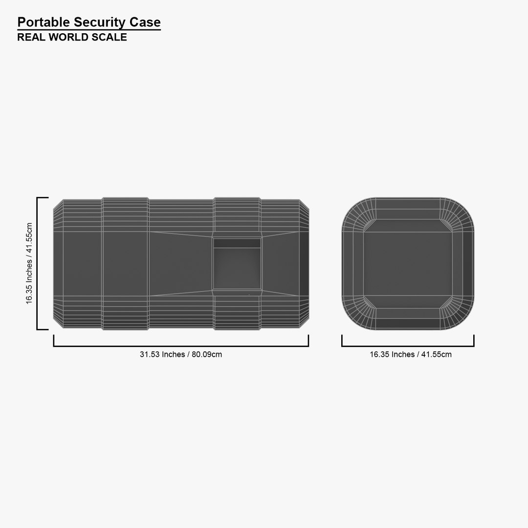 3d model of portable security case