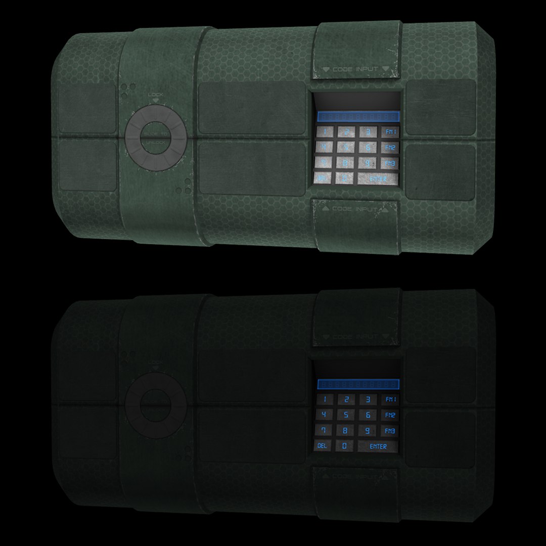 3d model of portable security case