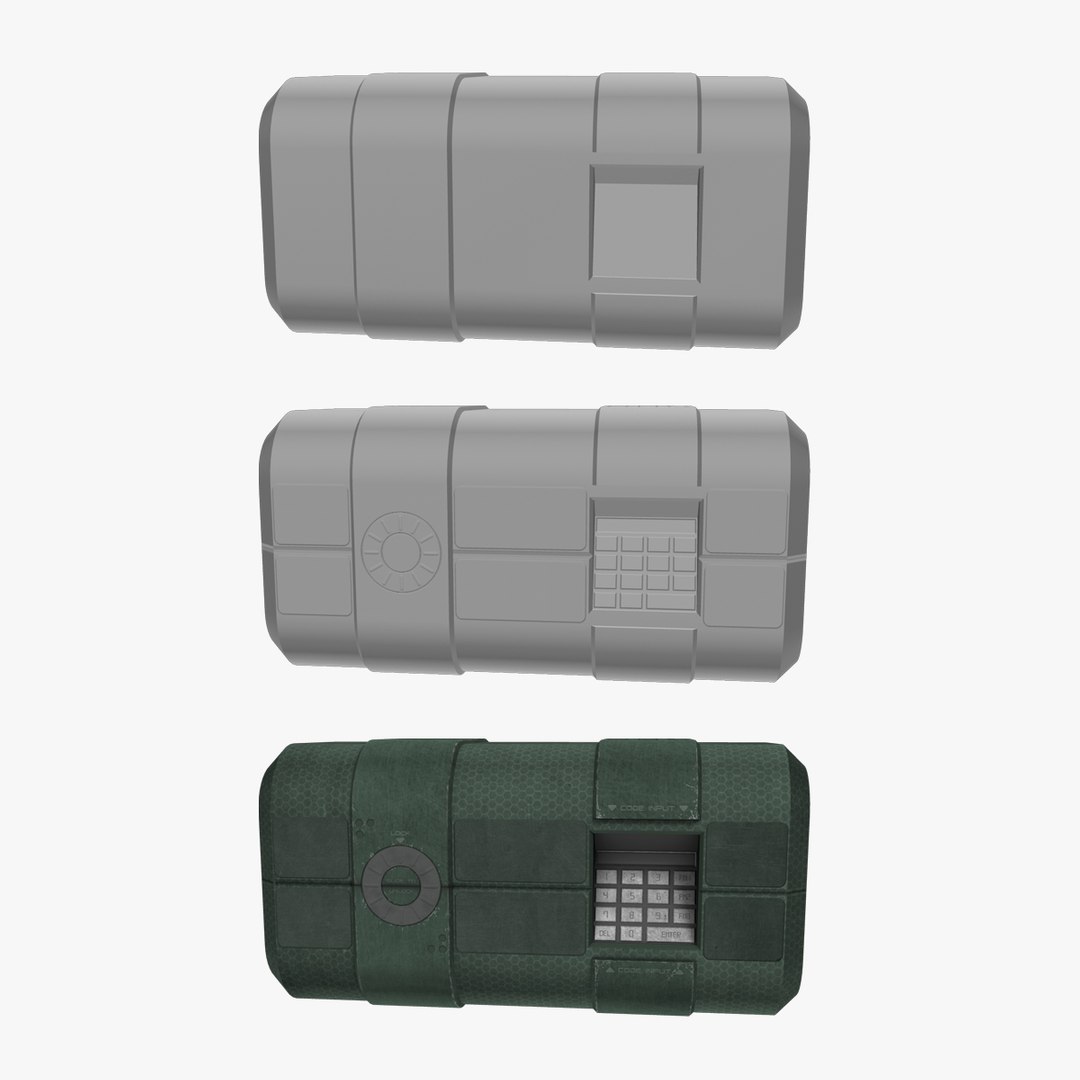 3d model of portable security case