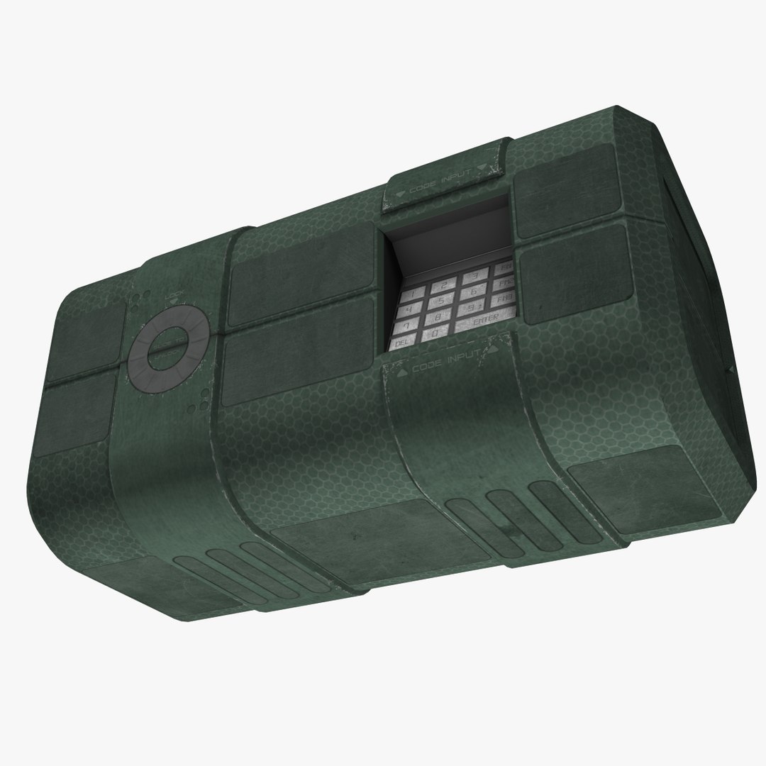 3d model of portable security case