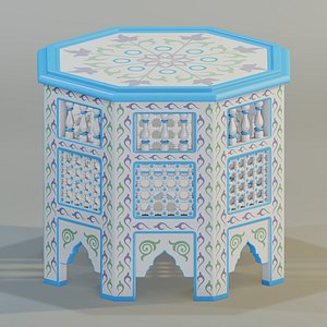 3D table wood model