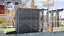 Estructura modular de contenedor con interior gris