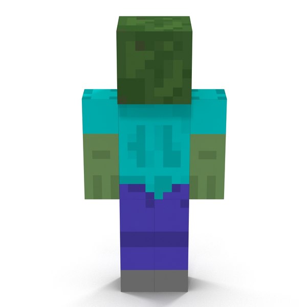 Minecraft Zombie 3d Modell Turbosquid 1021656 7973