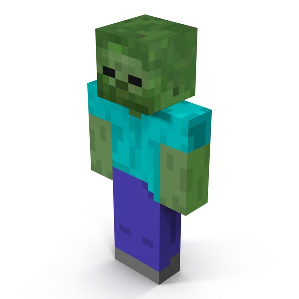 Minecraft Zombie 3d Modell Turbosquid 1021656 4652