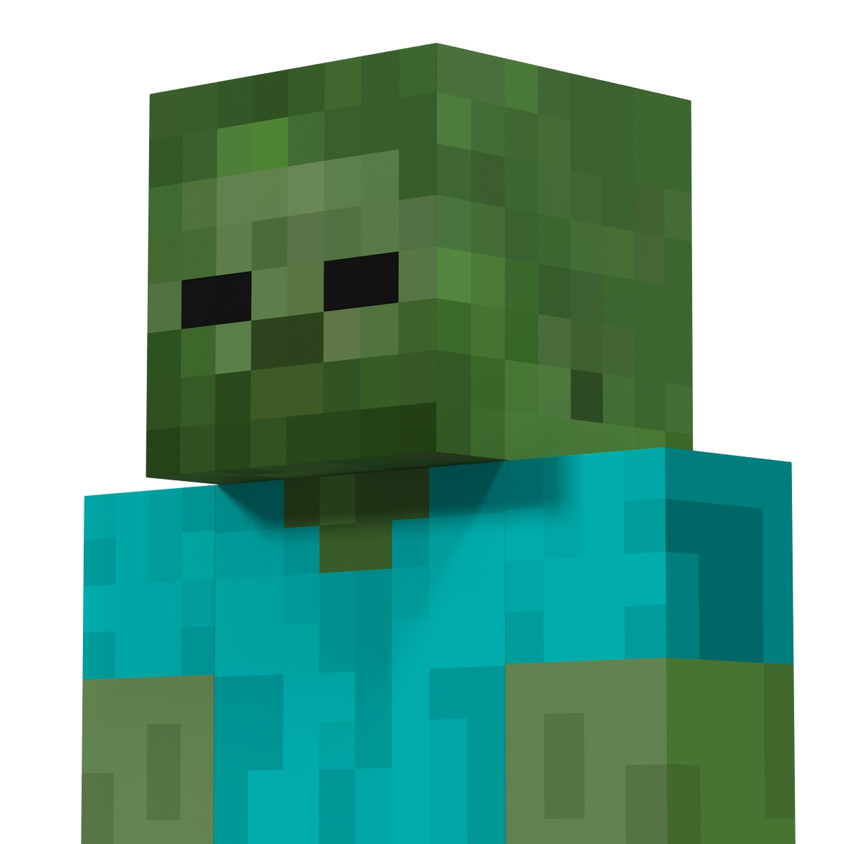 Minecraft Zombie 3d Modell Turbosquid 1021656 1714