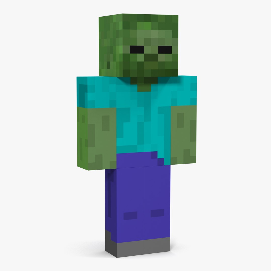 Minecraft Zombie 3D model preview